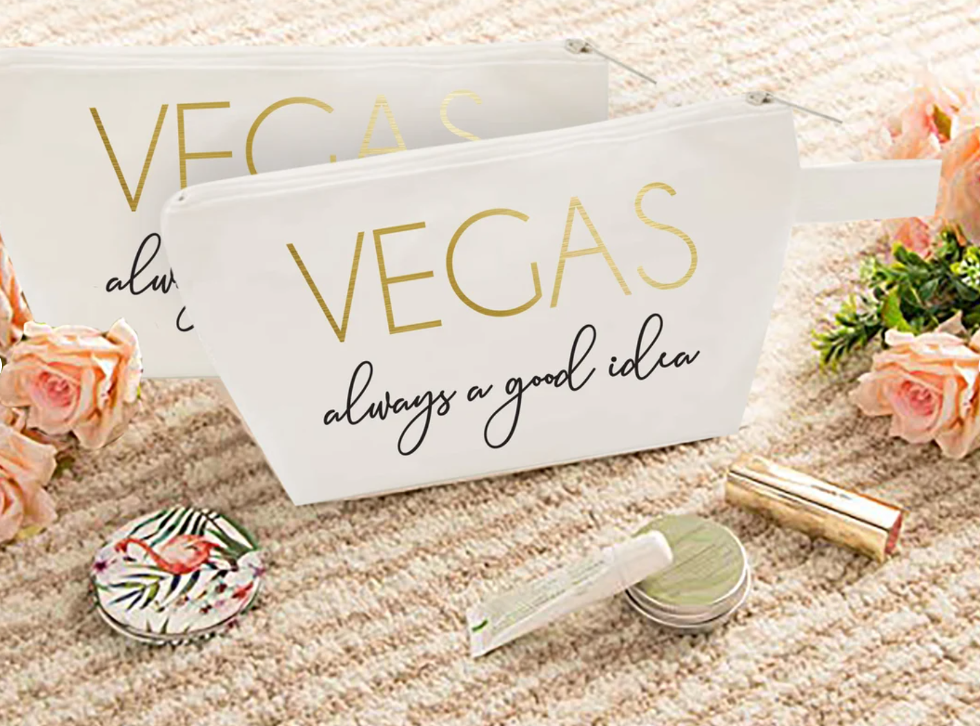 Vegas/ Always a Good Idea Makeup Bag | Girls Trip Makeup Bags