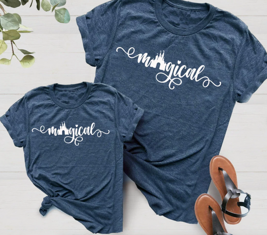 Magical Castle Matching Vacation Tee | Magical Tee | Mommy and Me Tees | Vacation Tee | Various Colors of Print | Each Shirt Sold Separately