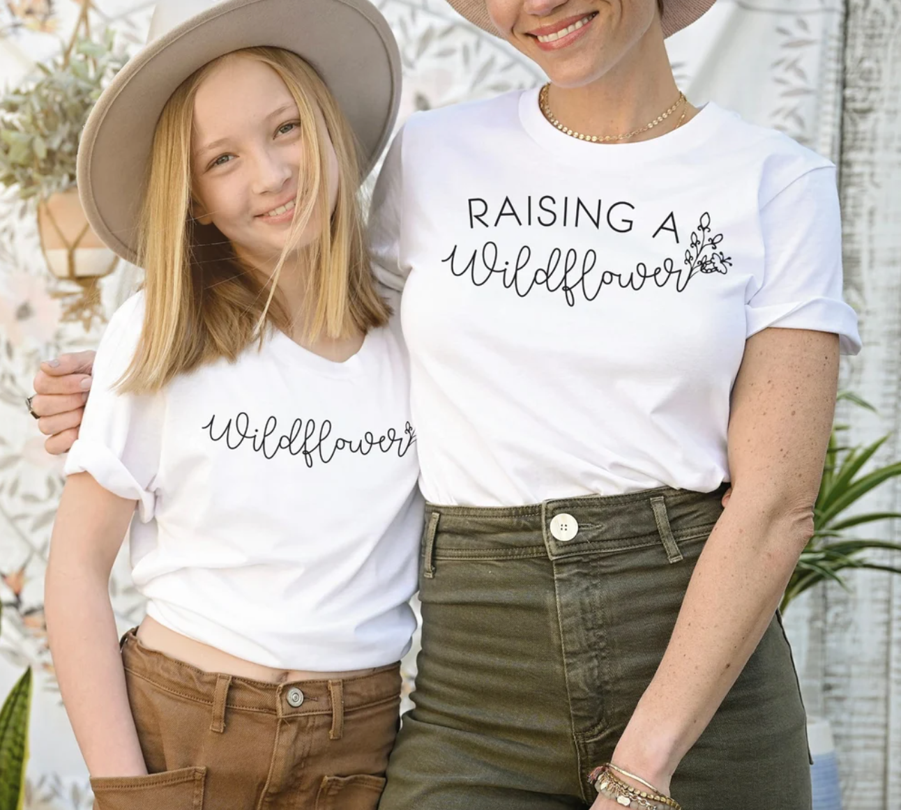 Raising a Wildflower/ Wildflower Mommy and Me Tees | Mommy and Me Shirts | Various Print Colors | Each Shirt Sold Separately