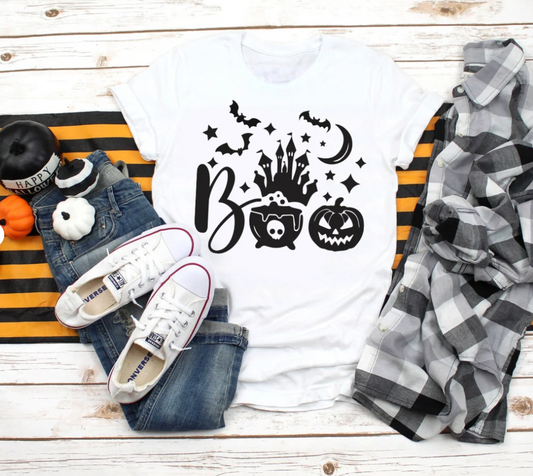 Boo Tee | Halloween Shirt | Pumpkin and Cauldron Tee | Halloween Castle Shirt | Mommy And Me Shirts | Various Print Colors