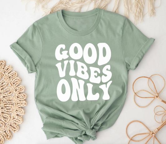 Good Vibes Only Tee | Positivity Tee | Mom Life Tee | Various Print Colors