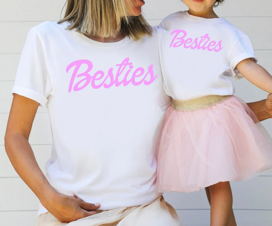 Besties Mommy and me Matching Tees | Mommy and Me Shirts | Many Print Colors | Each Shirt Sold Separately