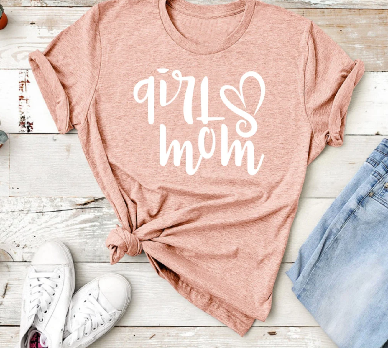 Girl Mom Tee | Mom Shirt | Funny Mom Tee | Various Print Colors