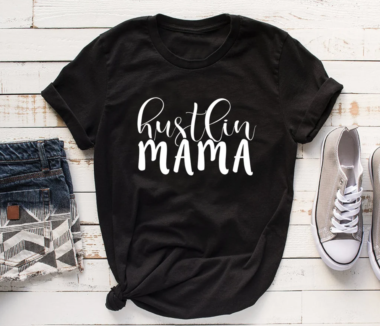 Hustlin Mama Tee | Funny Mom Shirt | Wife Tee | Various Print Colors