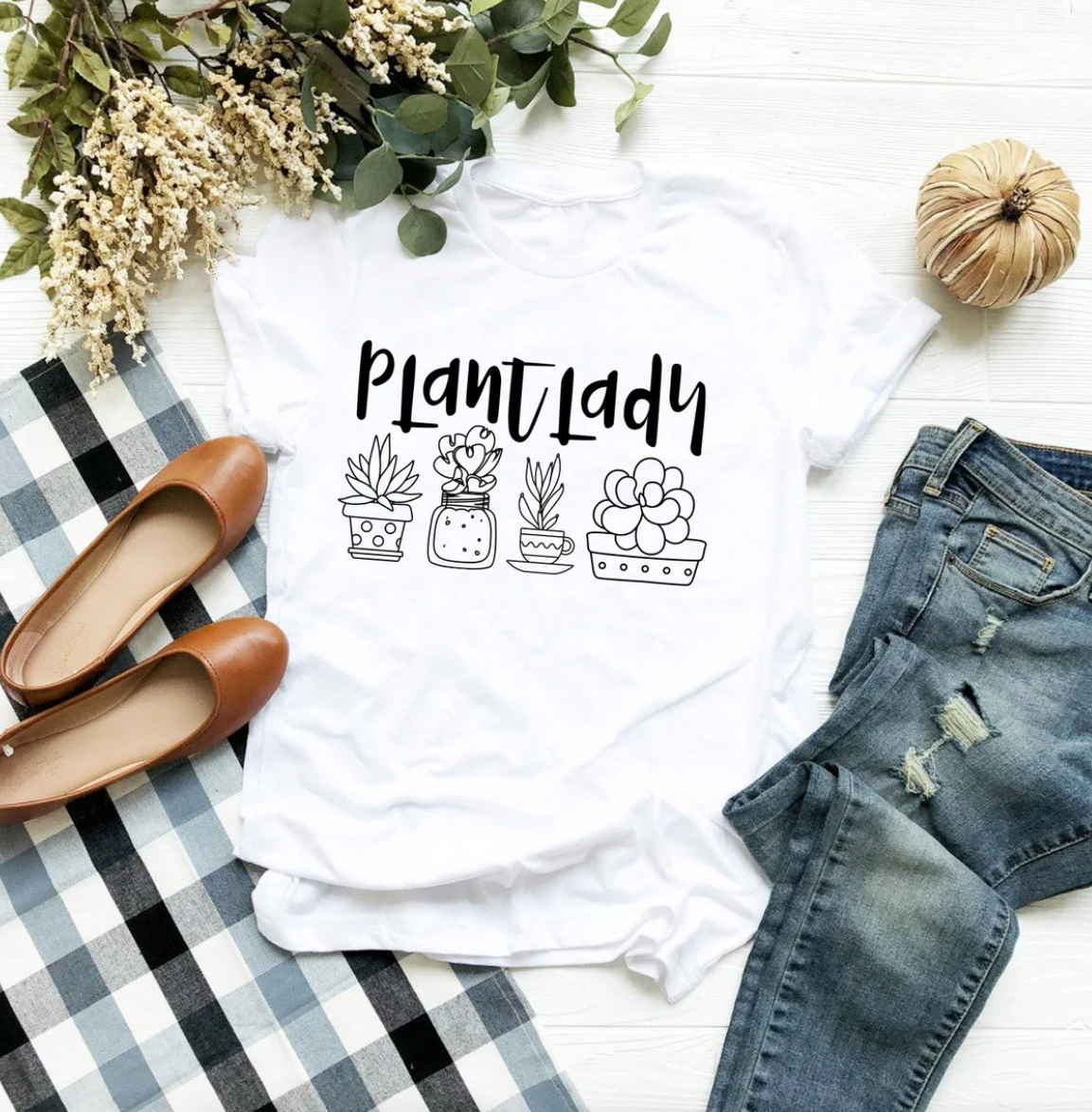 Plant Lady Tee | Succulent Tee | Gardening Shirt | Plant Grower Tee | Various Print Colors