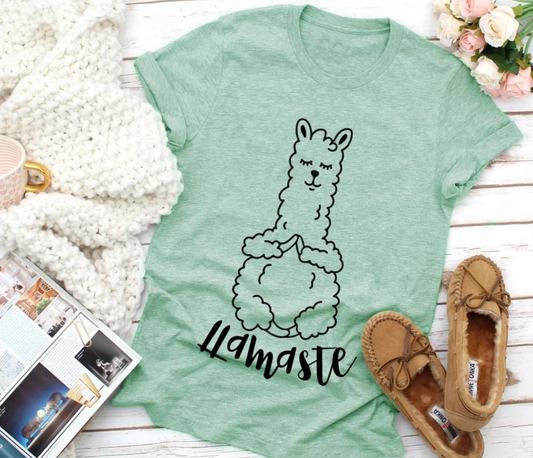 Llamaste Tee | Llama Yoga Tee | Mom Tee | Animal Tee | Various Print Colors