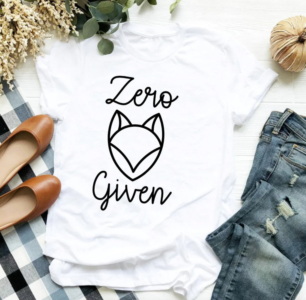 Fox Shirt | Zero "Fox" Given Tee | Funny Tee | Mom Tee | Various Print Colors