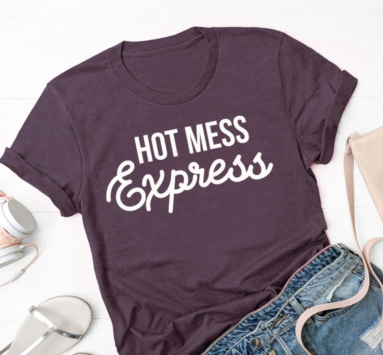 Hot Mess Express Tee | Funny Mom Tee | Best Friends Tee | Mom Life Tee | Various Print Colors