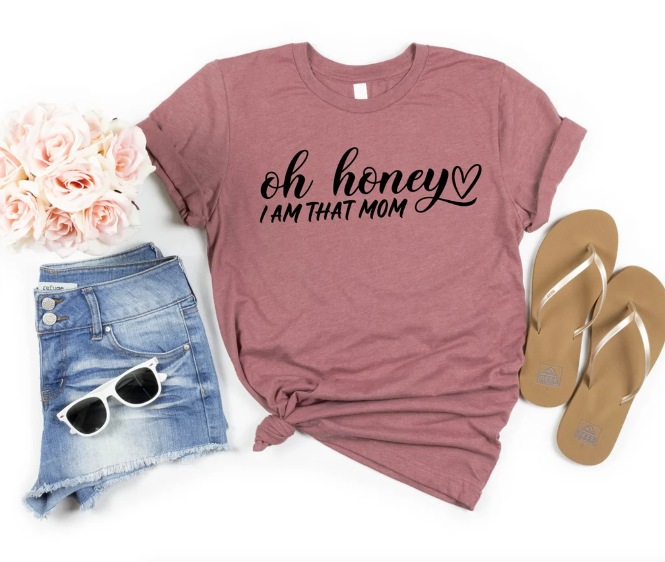 Oh Honey I'm That Mom Tee | Mom Life Tee | Funny Mom Tee | Various Print Colors