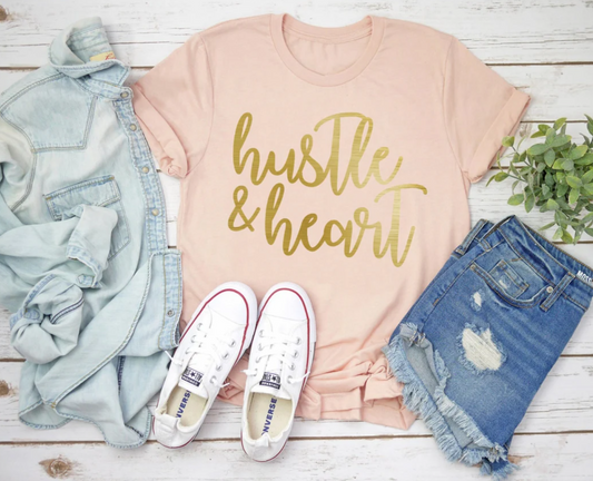 Hustle & Heart Tee | Girl Boss Tee | Mom Life Tee | Various Print Colors