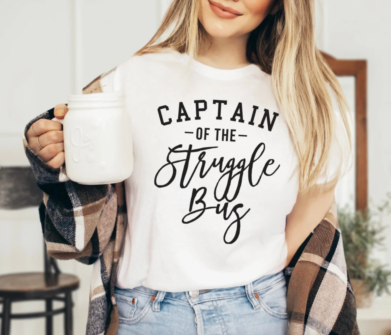 Mom Life Tee | Captain of the Struggle Bus | Funny Mom Tee | Various Print Colors