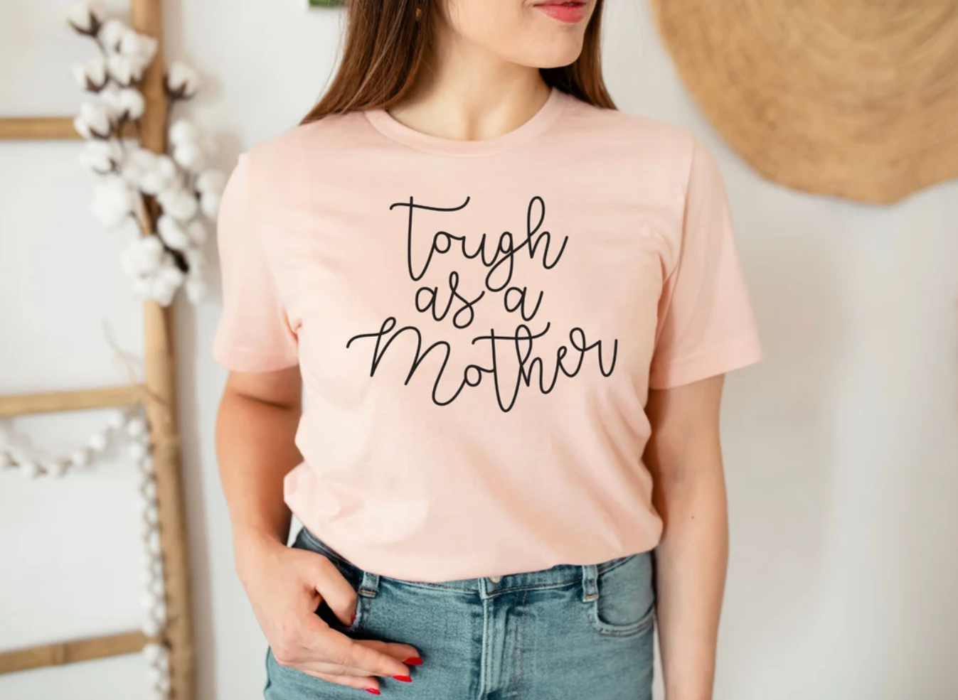 Tough as a Mother Tee | Funny Mom Tee | Mom Gift | Cute Gym Shirt | Various Print Colors