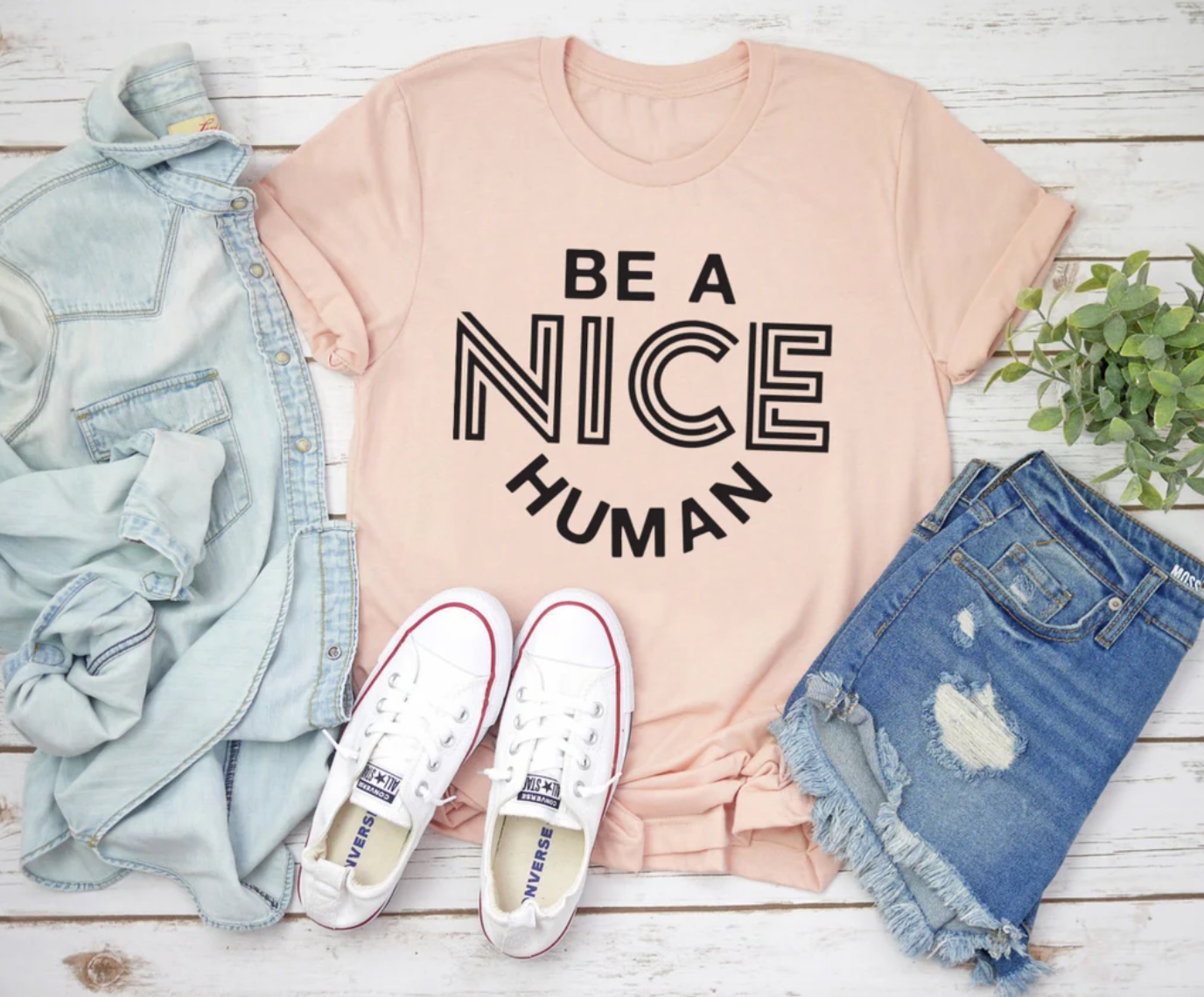 Be a Nice Human Tee | Positivity Tee | Mom Tee | Kid Tee | Be Kind Tee | Various Print Colors