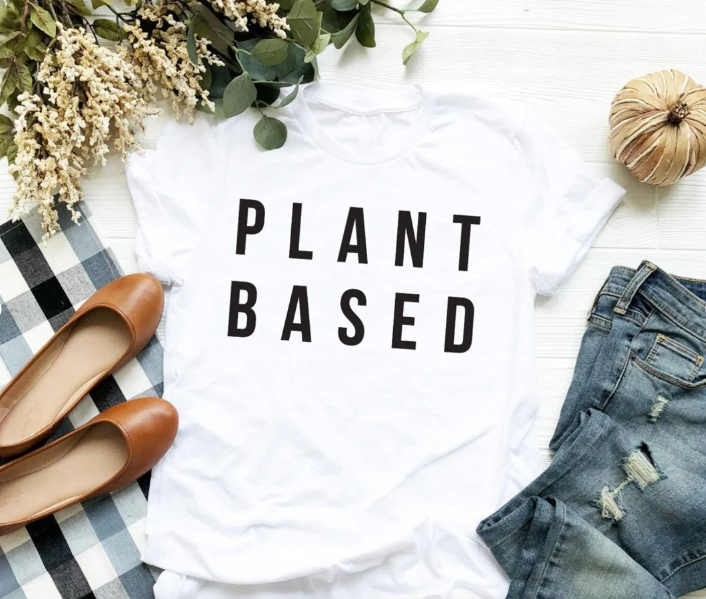 Plant Based Tee | Clean Eating Tee | Gut Health Tee | Vegan Vegetarian Tee | Various Print Colors