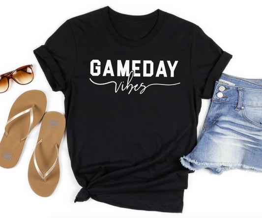 Gameday Vibes Tee | Sports Tee | Sports Mom Tee | Fall Sports Tee | Various Print Colors