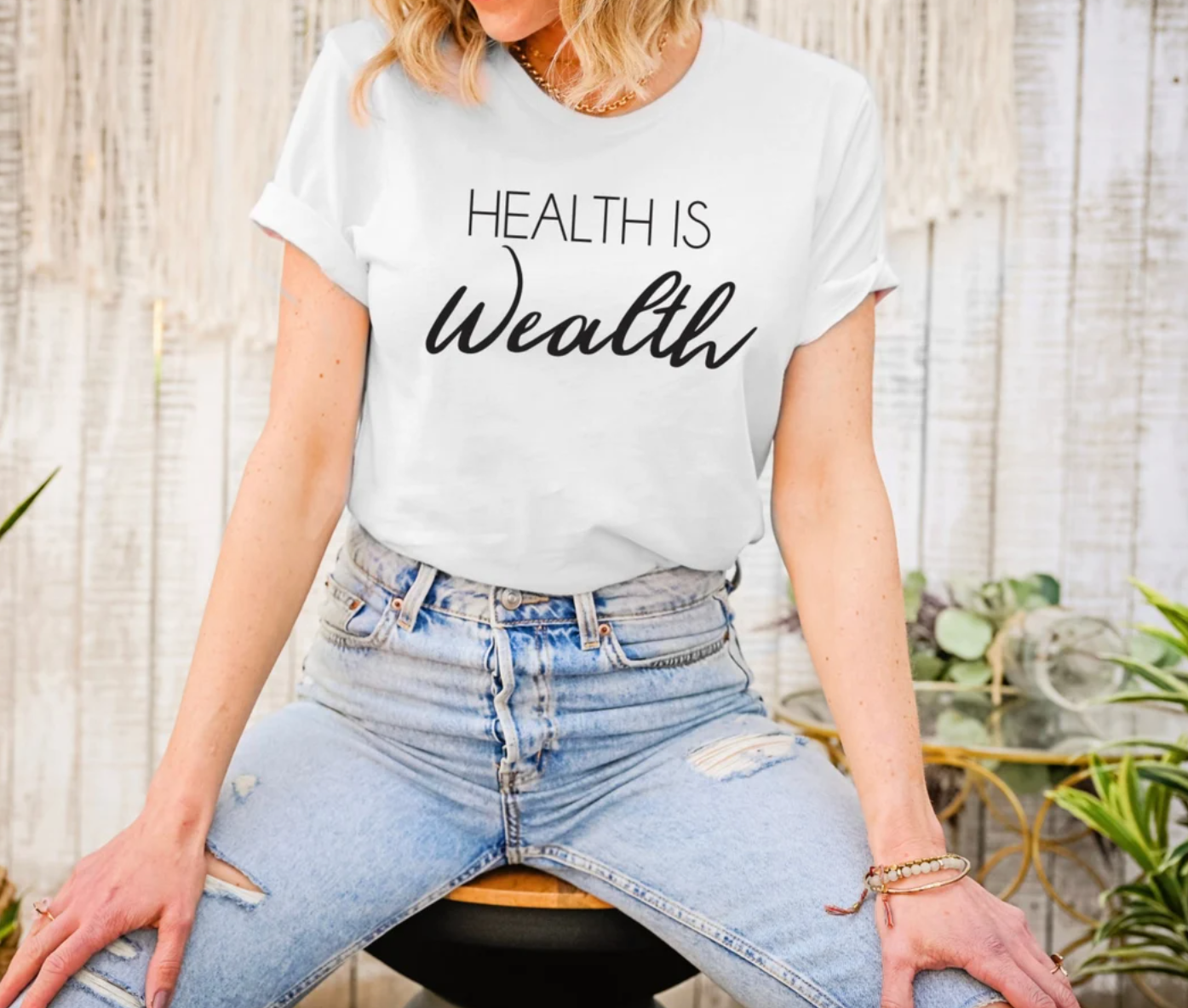 Health is Wealth Tee | Gut Health Tee | Healthy Gut Tee | Be Healthy Shirt | Various Print Colors