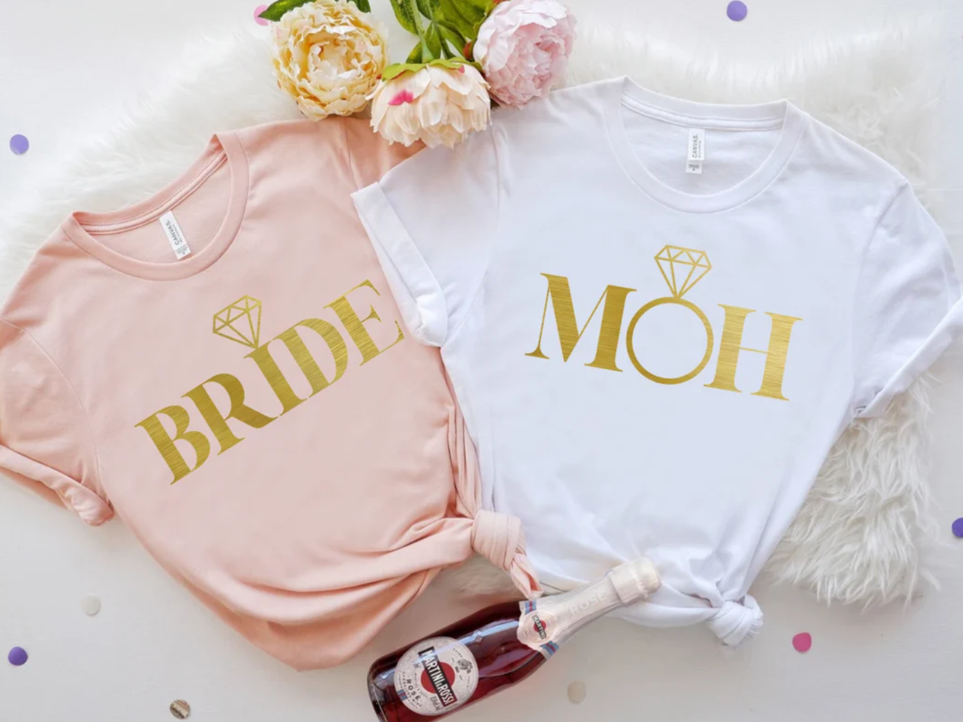 Bride Tee | Maid Of Honor Tee | Bridesmaid Tee | Diamond Tee | Wedding Tee | Various Print Colors