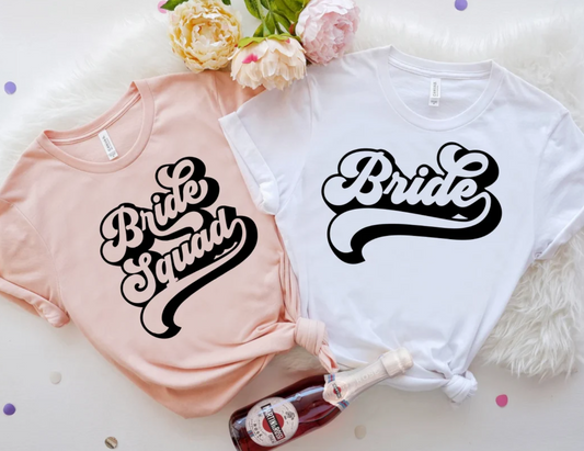 Bride Squad Tee | Bride Tee | Bridesmaid Tee | Wedding Tee | Various Print Colors