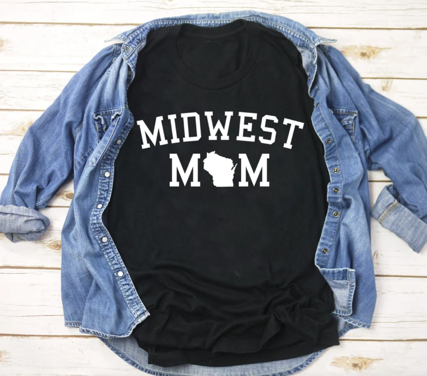 Midwest Mom Shirt | Wisconsin Tee | Midwest Tee | Small Town Girl Tee | My Hometown Tee | Various Print Colors