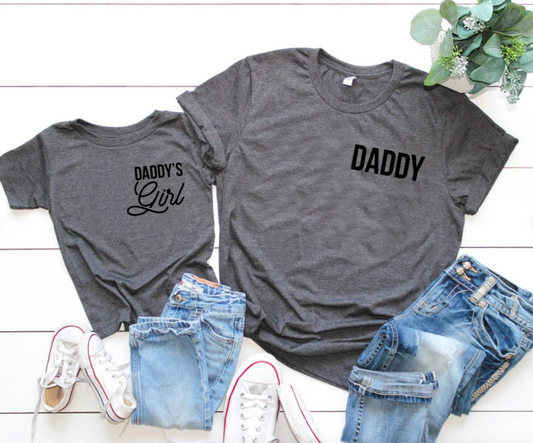 Daddy & Daddy's Girl Matching Tees | Daddy and Me Matching Shirts | Family Shirts | Each Shirt Sold Separately | Various Print Colors