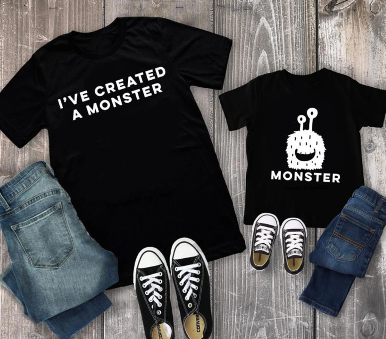 Daddy and Me Tee | I've created a Monster/ Monster Matching Tee | Family Shirts | Each Shirt Sold Separately | Various Print Colors