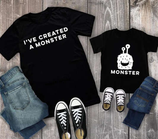 Daddy and Me Tee | I've created a Monster/ Monster Matching Tee | Family Shirts | Each Shirt Sold Separately | Various Print Colors