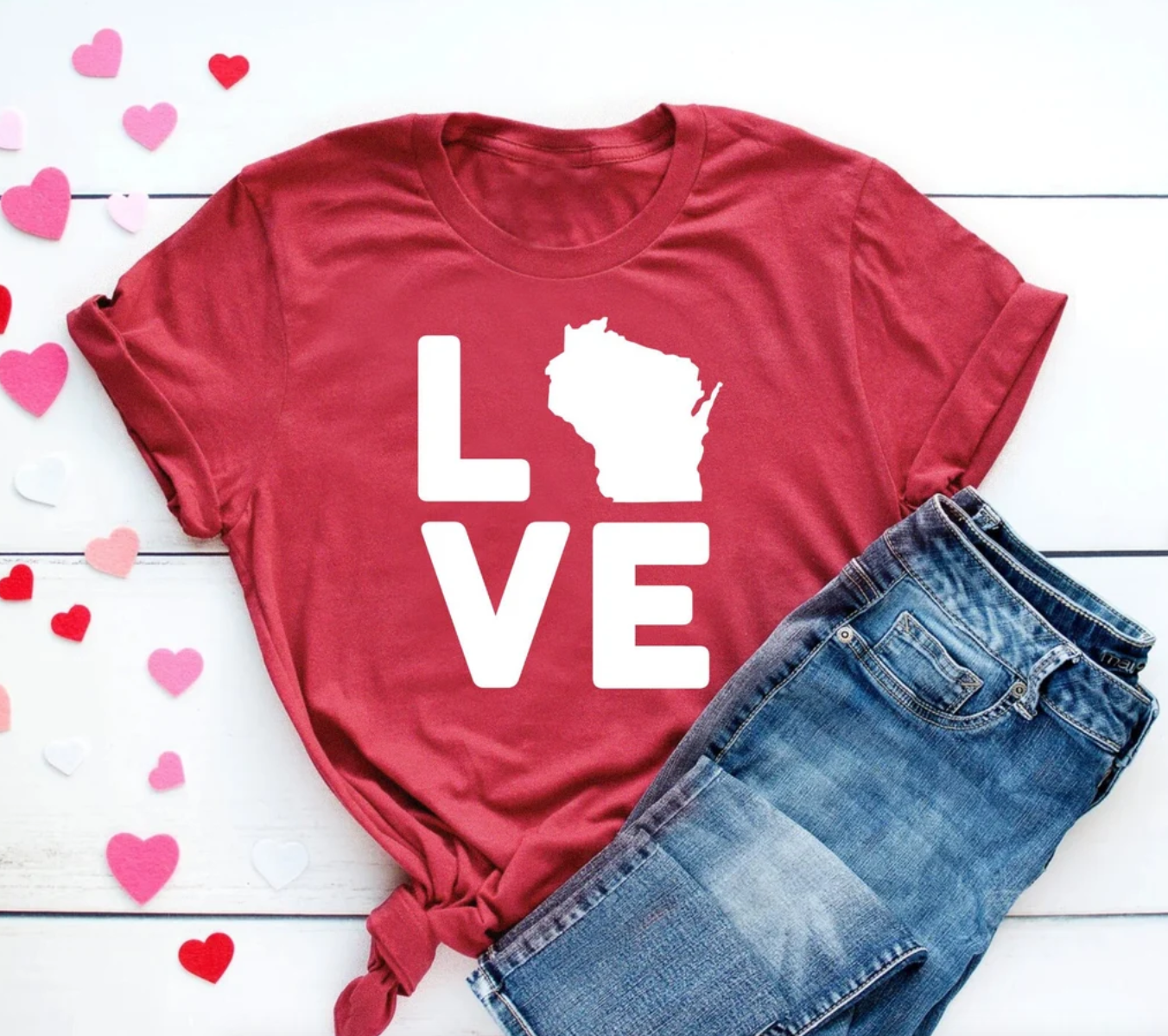 Wisconsin Love Tee | Midwest Tee | Small Town Girl Tee | My Hometown Tee | Various Print Colors