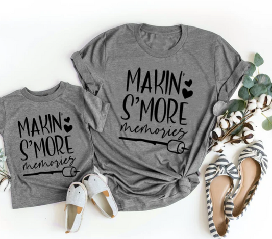 Makin' S'more Memories Matching Tees | Mommy and Me Shirt | Family Vacation Tee | Many Print Colors | Each Shirt Sold Separately