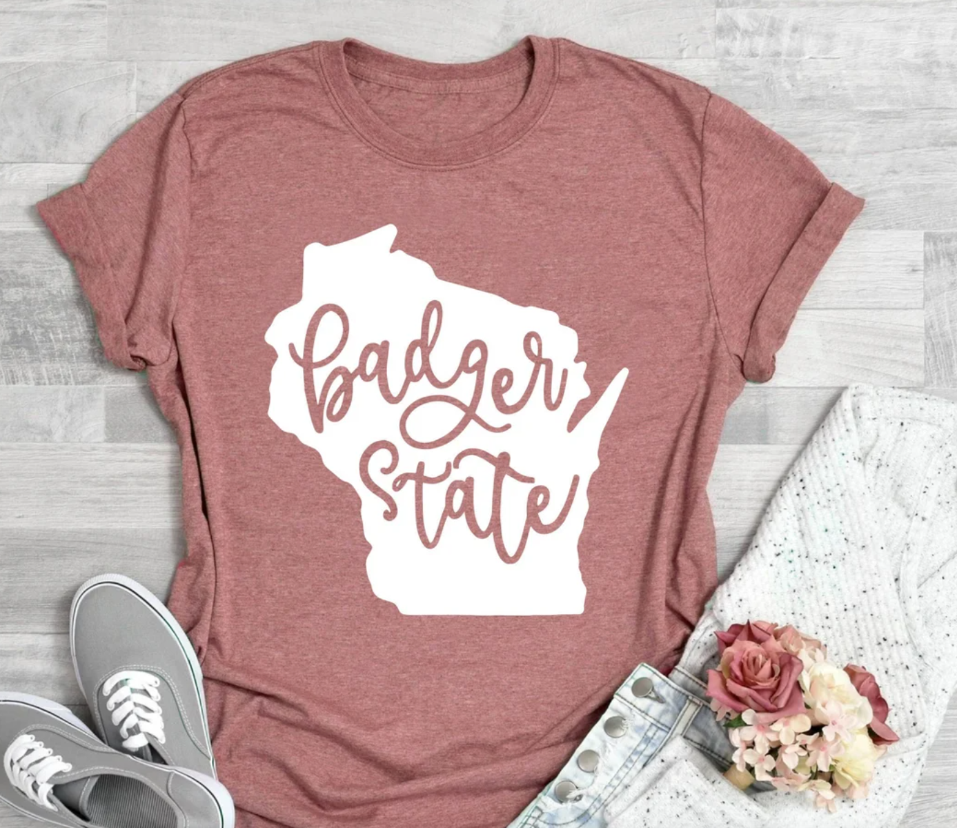 Badger State Tee | Wisconsin Tee | Midwest Tee | Small Town Girl Tee | My Hometown Tee | Various Print Colors