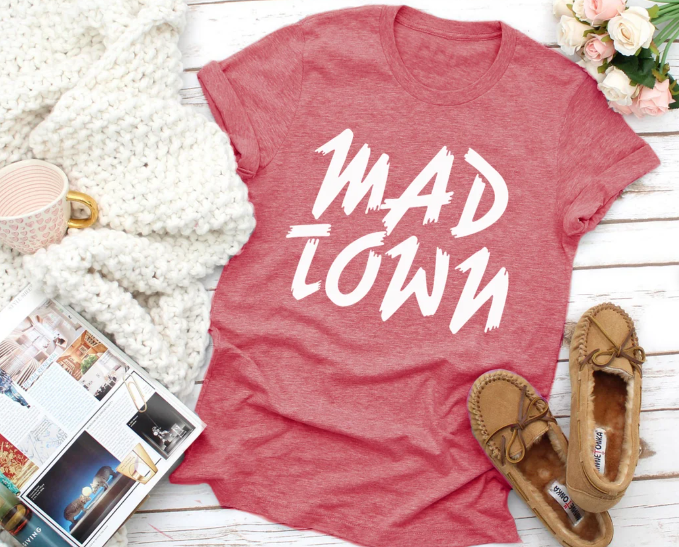 Mad Town Tee | Madison, Wisconsin Tee | Bucky Badger Tee | Midwest Tee | Various Print Colors