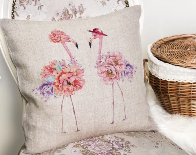 Flamingo Pillow Cover | Pillow Cover | Farmhouse Pillow Cover | Personalized Pillow Cover