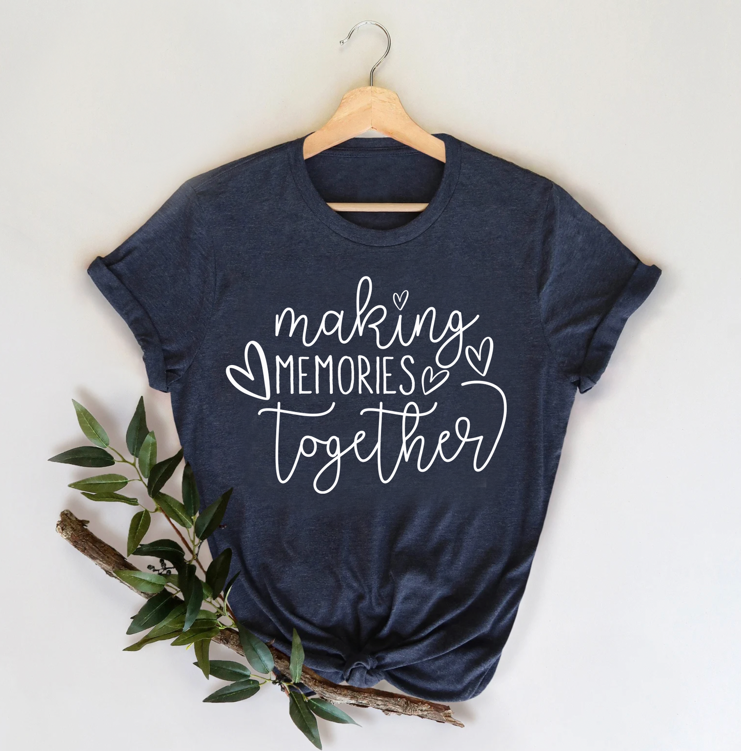 Making Memories Together™ With Hearts Tee | Mommy and Me Outfits | Family Vacation Shirts | Various Print Colors