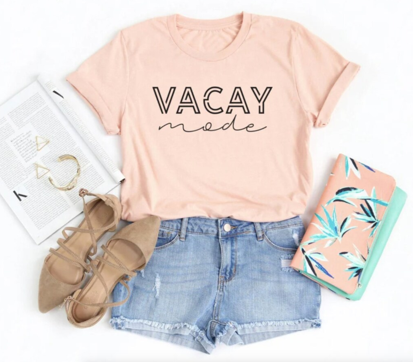 Vacay Mode Tee | Girl's Vacation Tee | Family Vacation Tee | Best Friends Trip | Various Print Colors