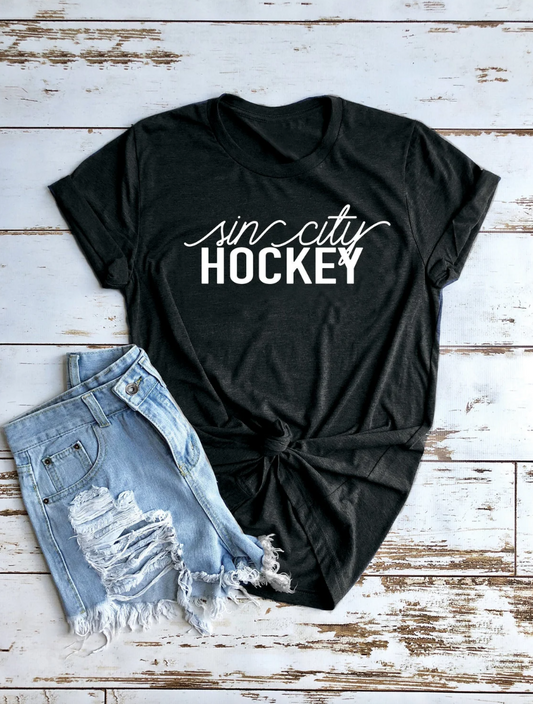 Sin City Hockey Tee | Las Vegas Hockey Tee | Kid Sports Tee | Hockey Mom Tee | Hometown Sports Tee | Various Print Colors