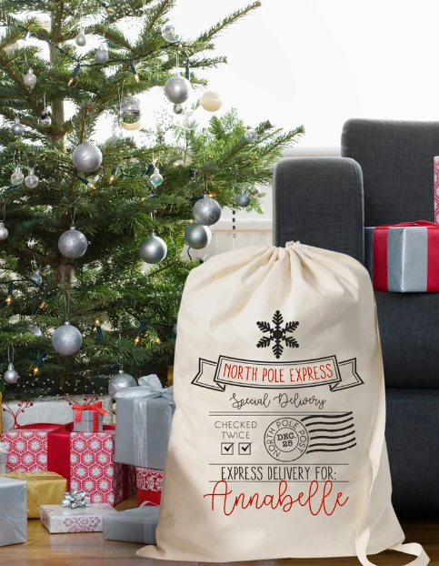 Personalized santa bags online large